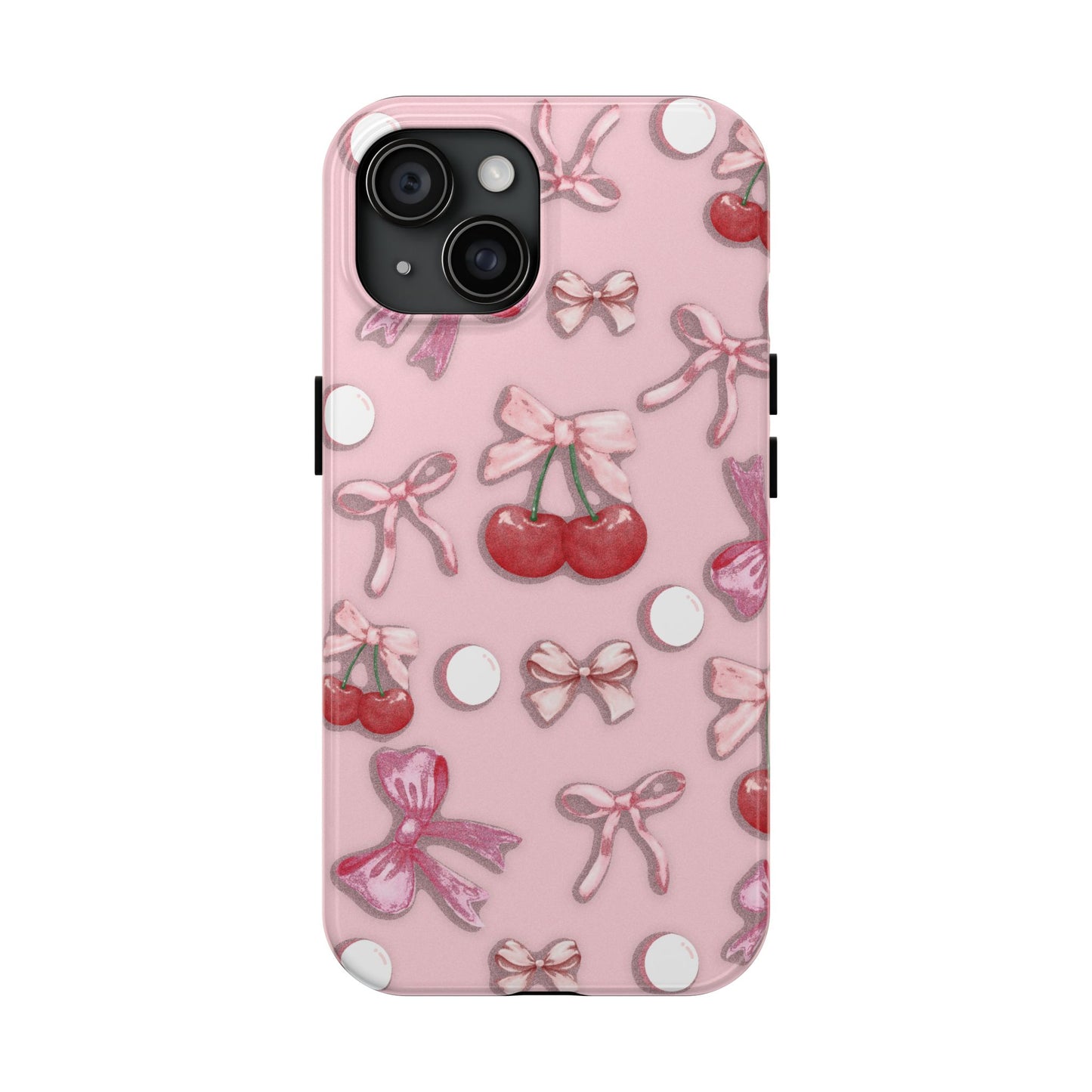 Cute Cherry & Bow Tough Phone Case