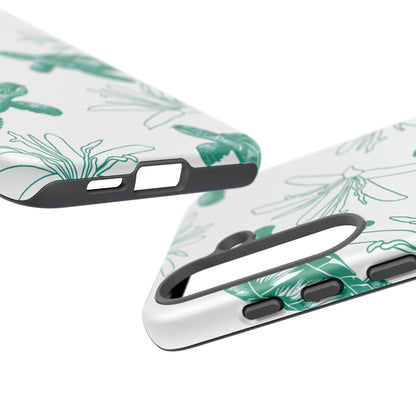 Sea Turtle Pattern Tough Phone Case — Teal Coastal Protection