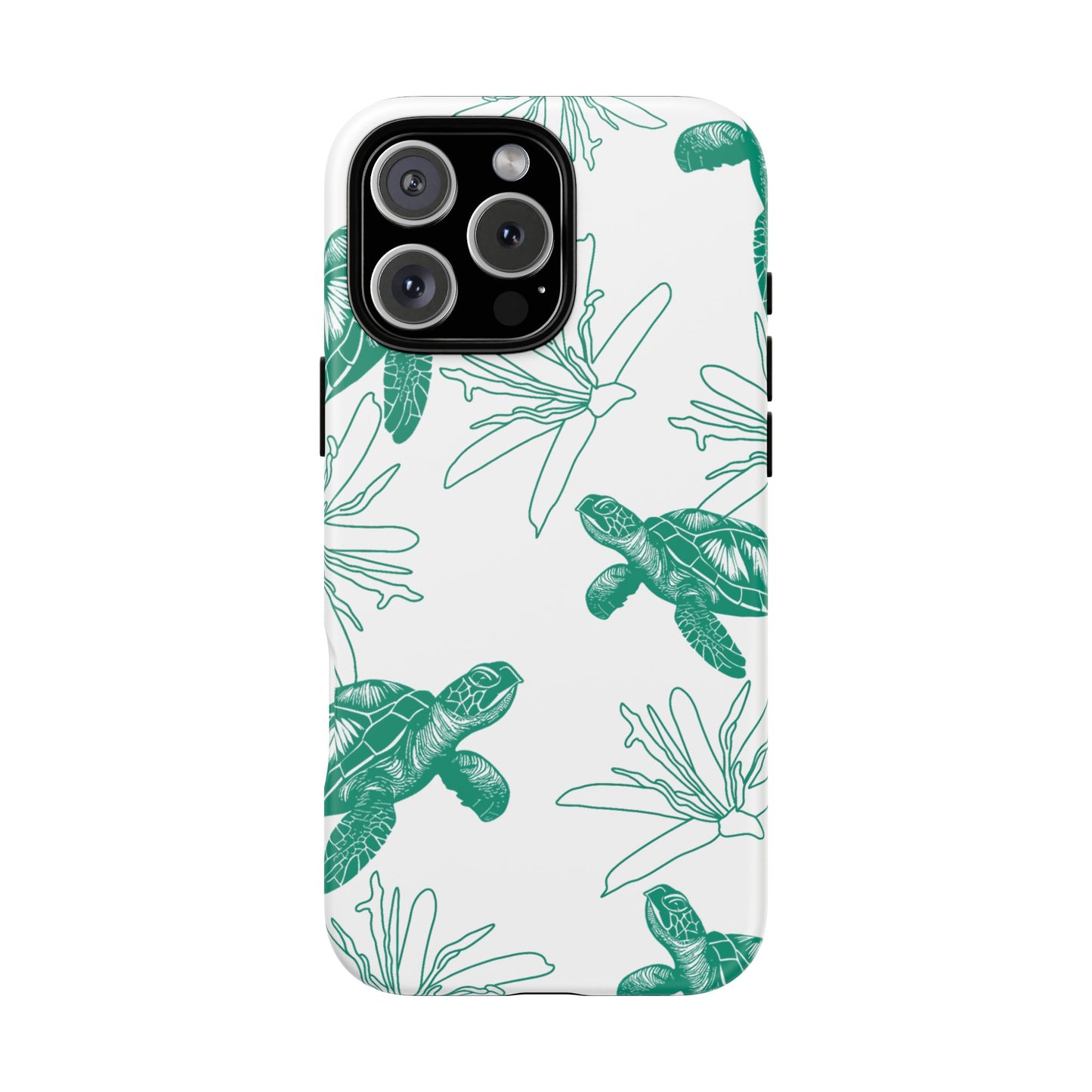 Sea Turtle Pattern Tough Phone Case — Teal Coastal Protection