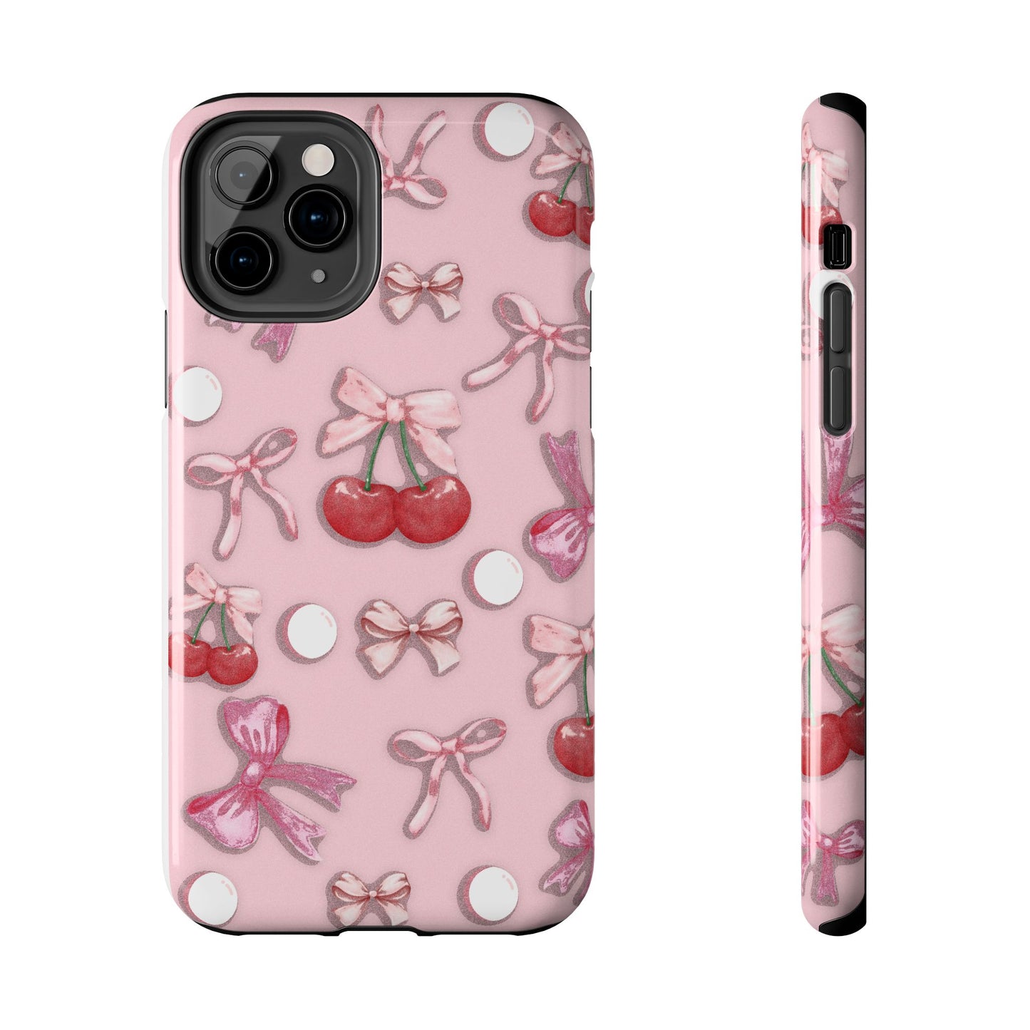 Cute Cherry & Bow Tough Phone Case