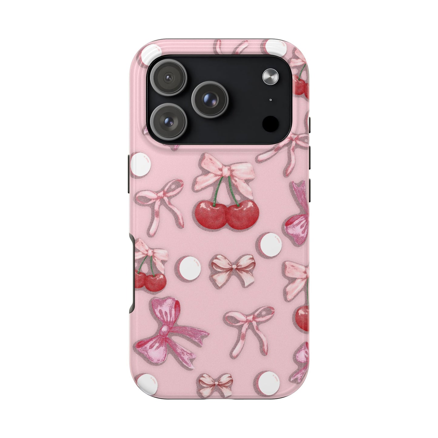Cute Cherry & Bow Tough Phone Case