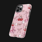 Cute Cherry & Bow Tough Phone Case