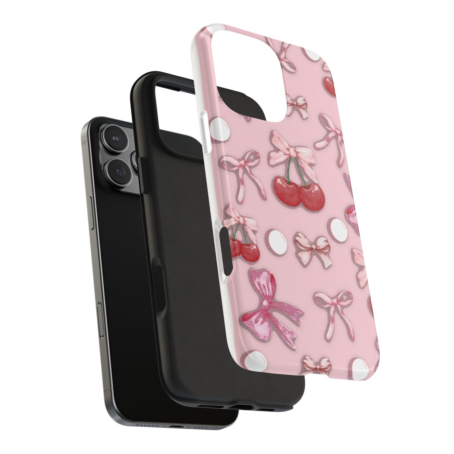 Cute Cherry & Bow Tough Phone Case