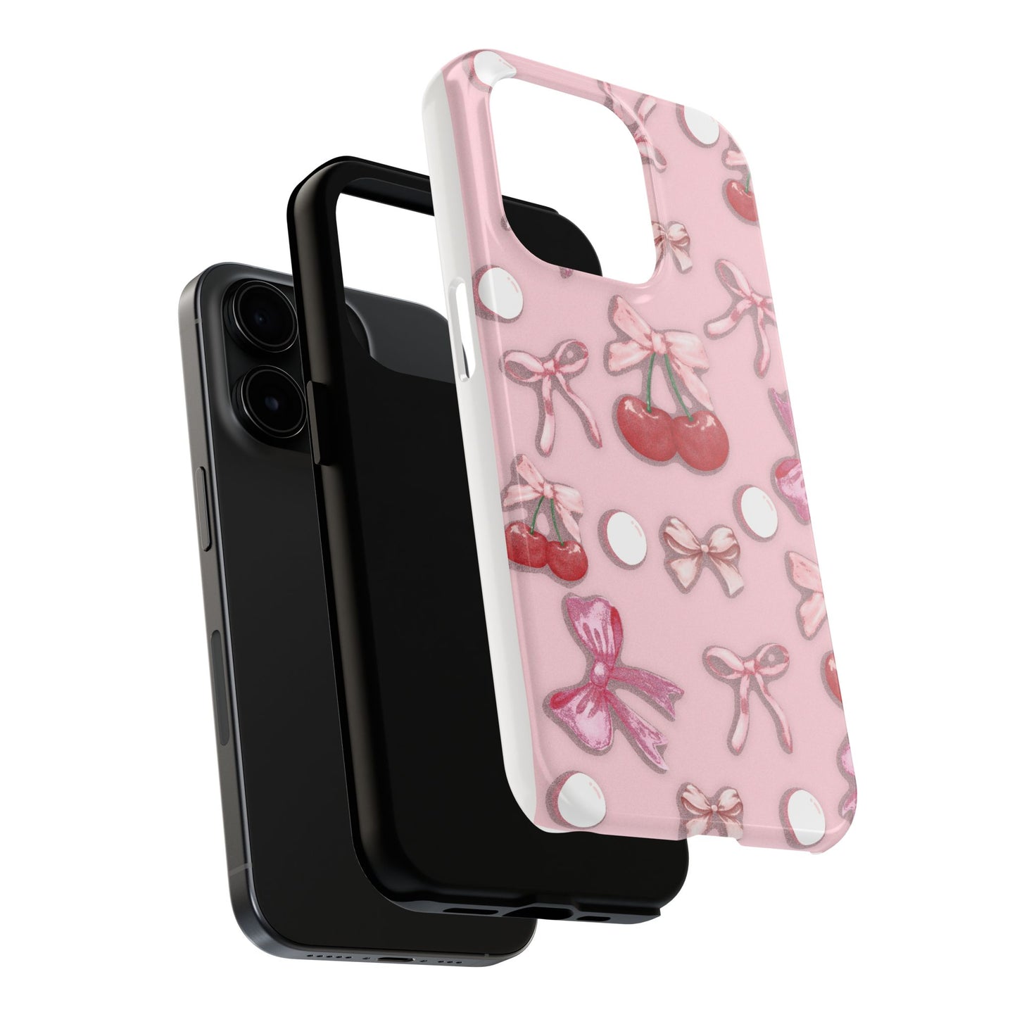 Cute Cherry & Bow Tough Phone Case
