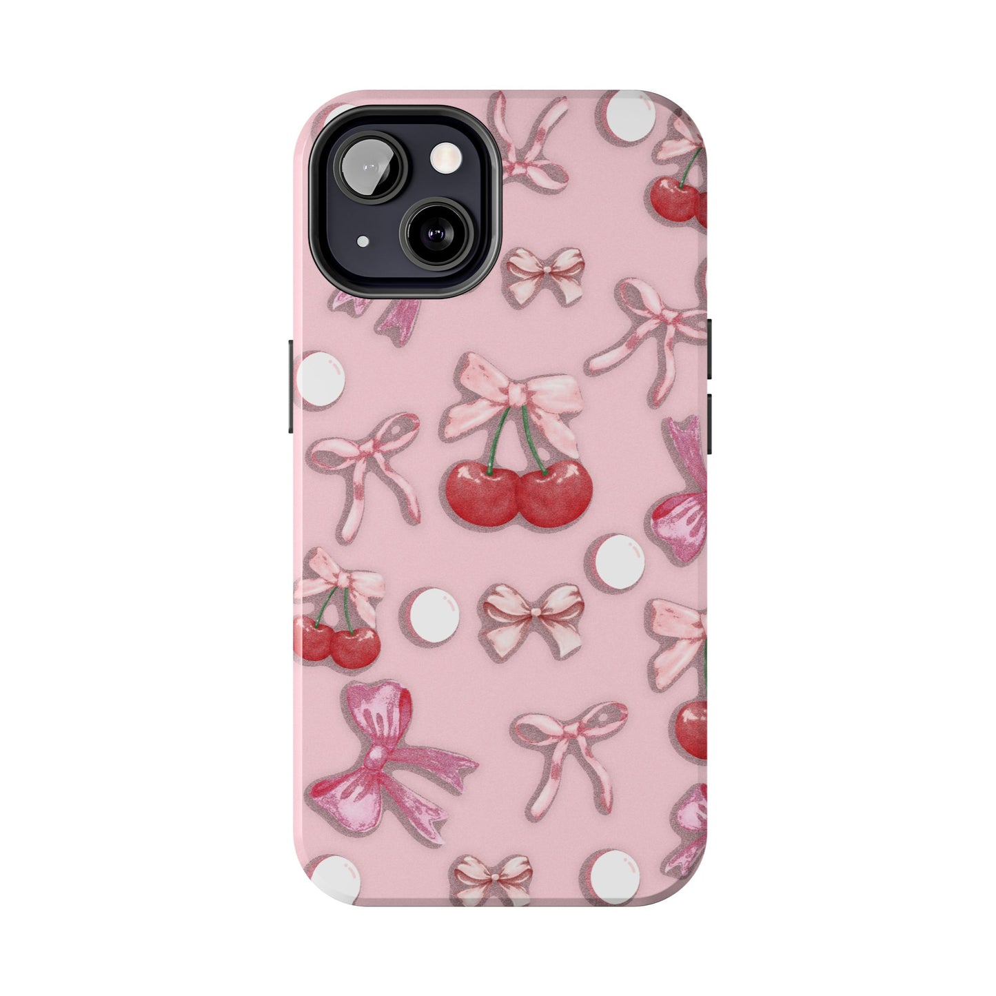 Cute Cherry & Bow Tough Phone Case