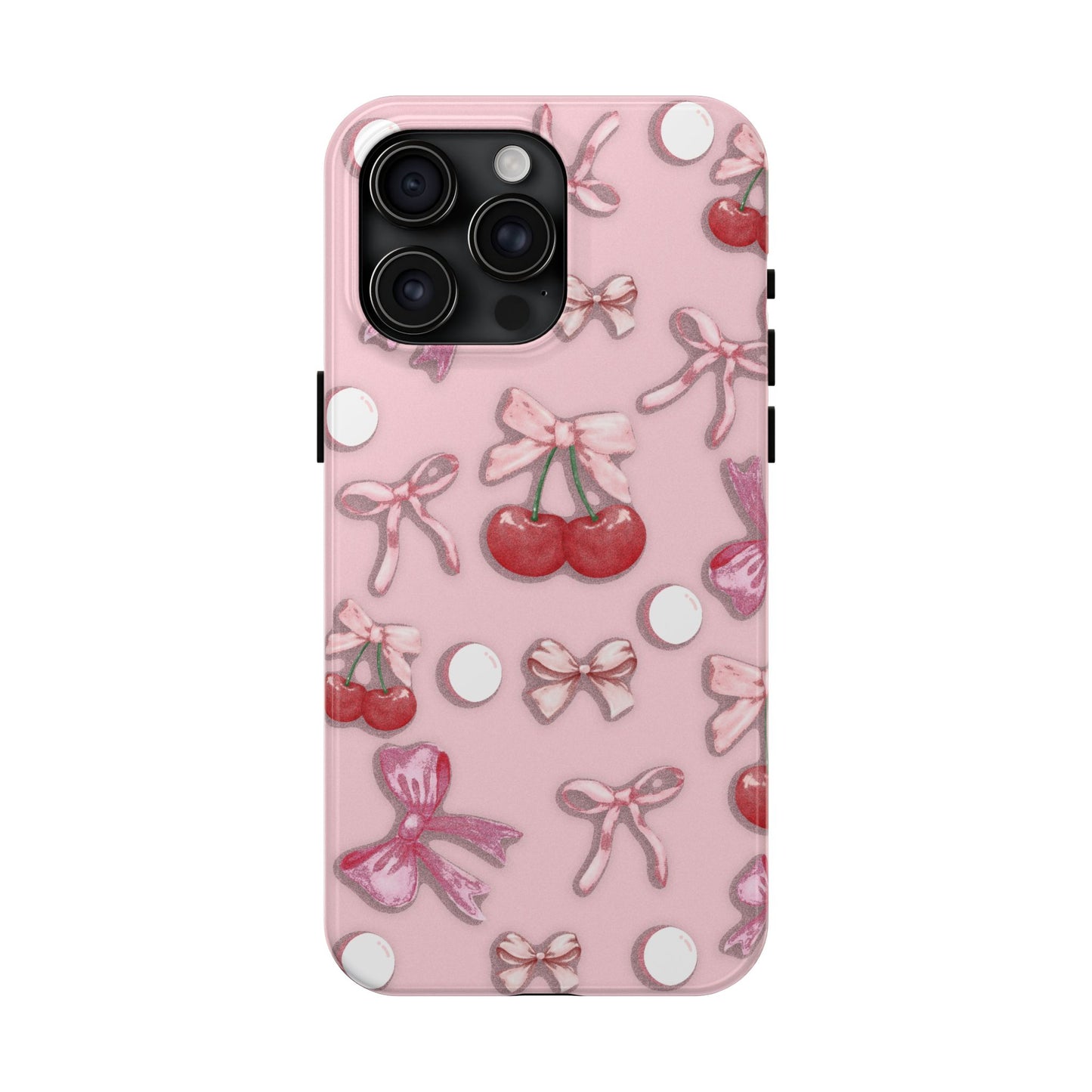 Cute Cherry & Bow Tough Phone Case