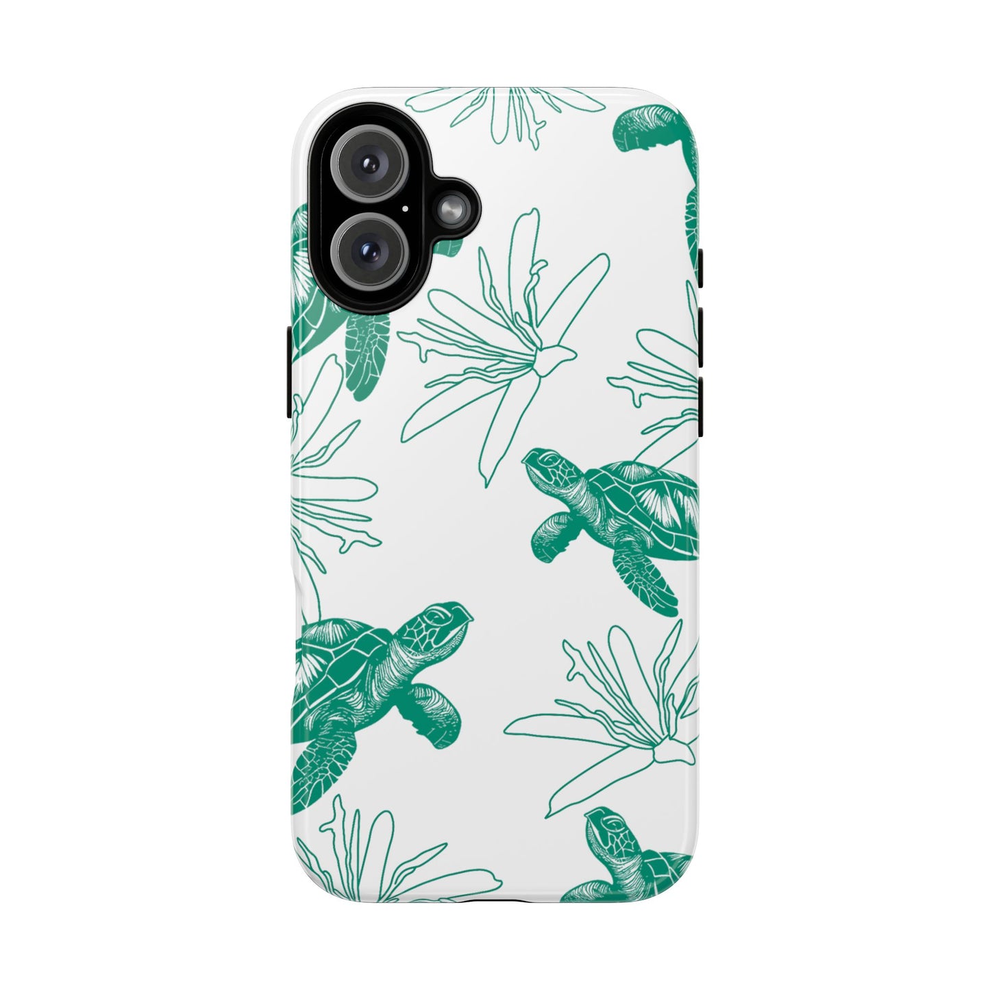 Sea Turtle Pattern Tough Phone Case — Teal Coastal Protection