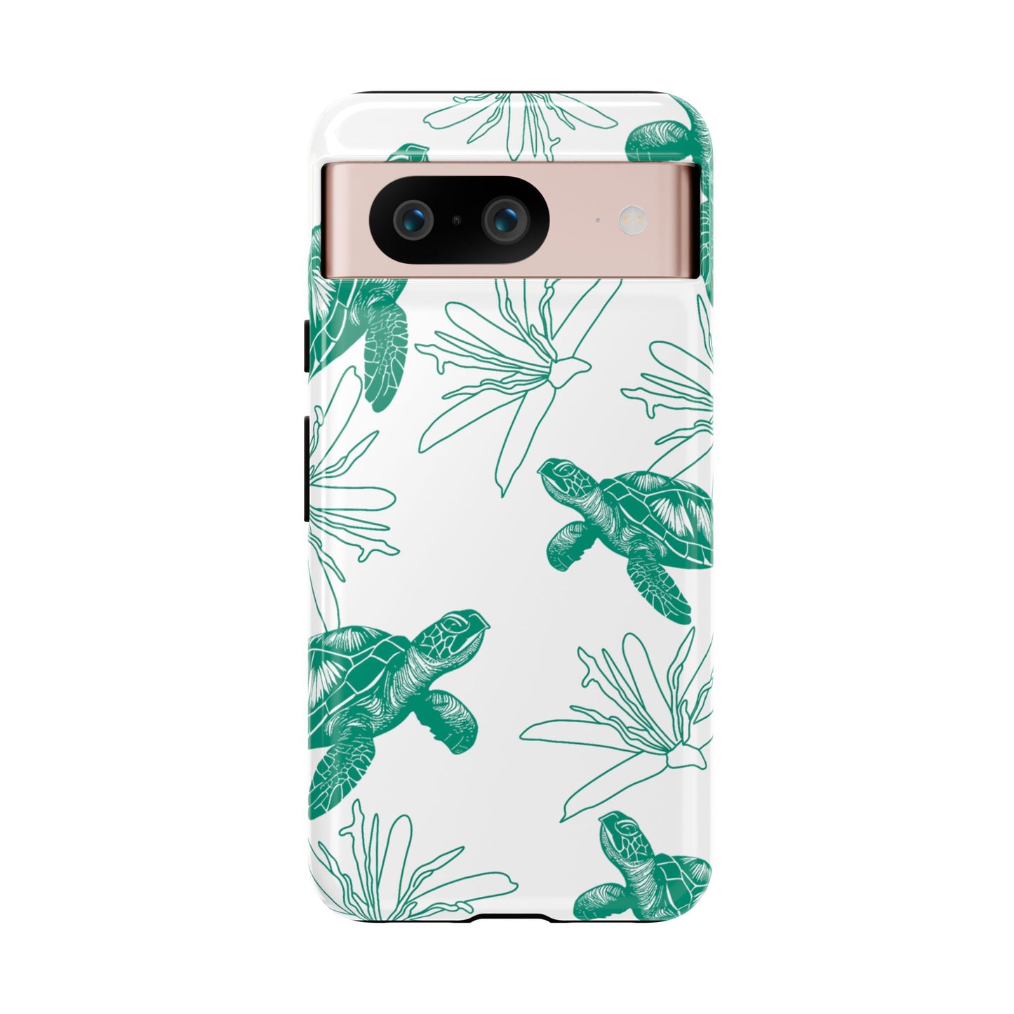 Sea Turtle Pattern Tough Phone Case — Teal Coastal Protection
