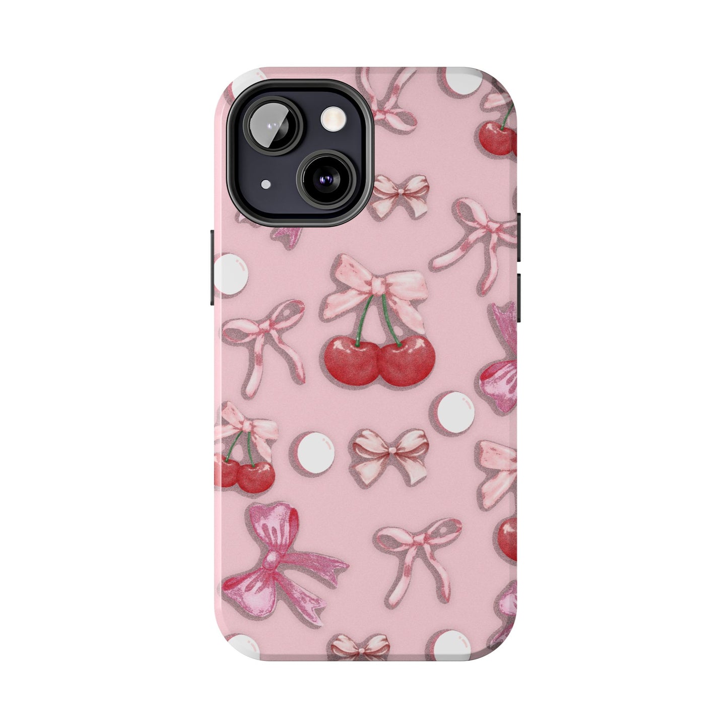 Cute Cherry & Bow Tough Phone Case