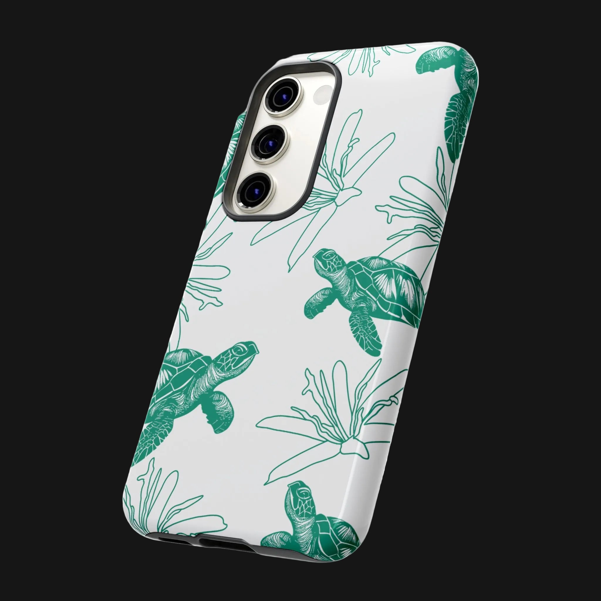Sea Turtle Pattern Tough Phone Case — Teal Coastal Protection