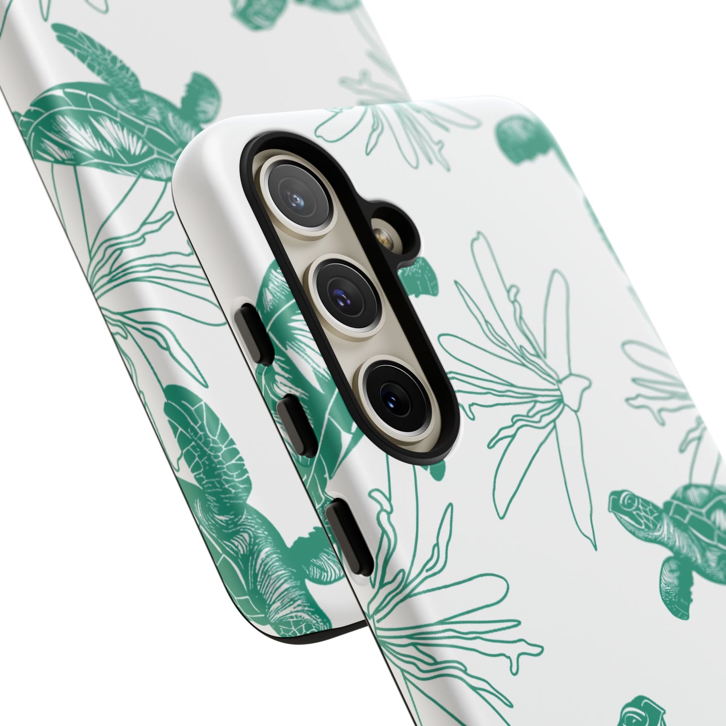 Sea Turtle Pattern Tough Phone Case — Teal Coastal Protection