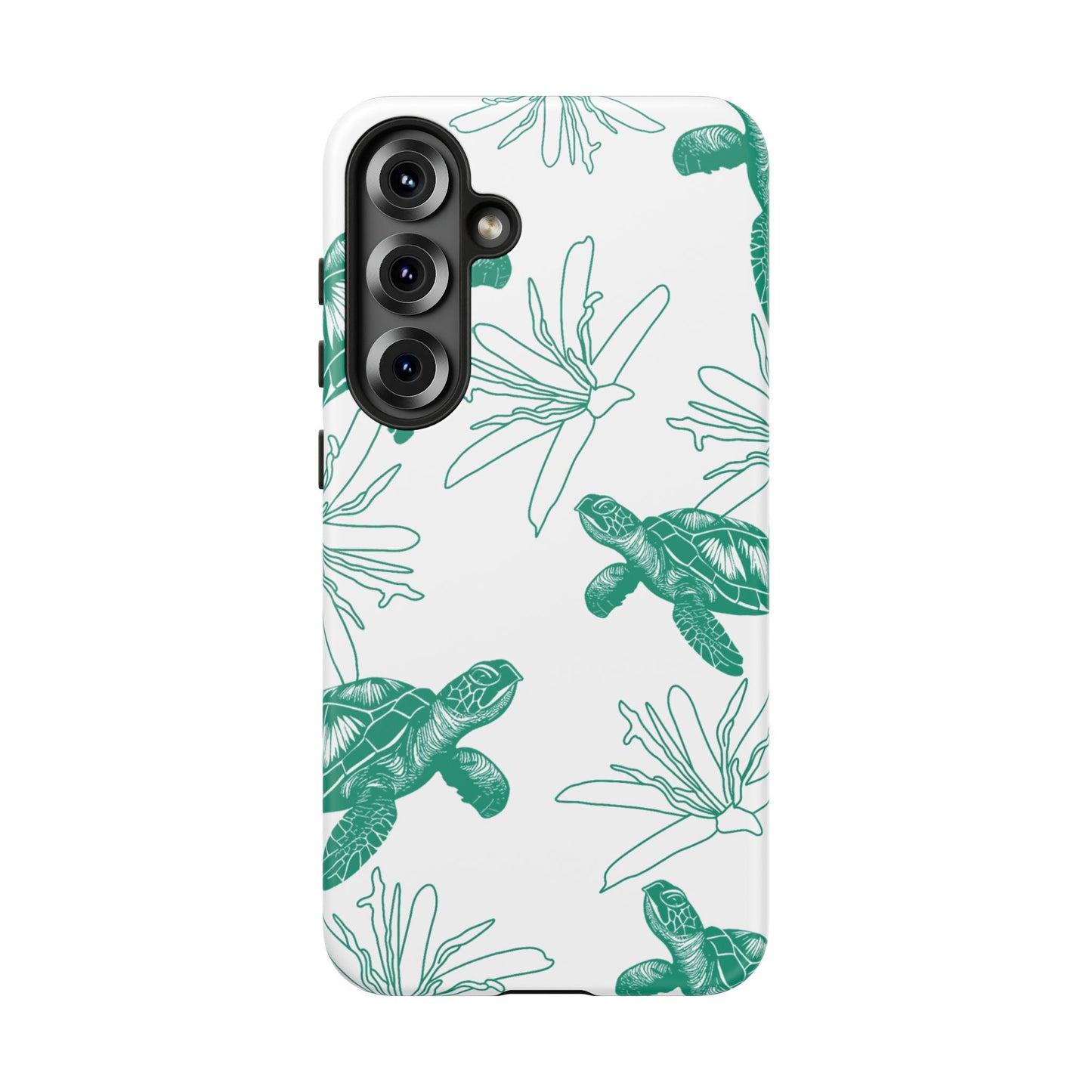 Sea Turtle Pattern Tough Phone Case — Teal Coastal Protection