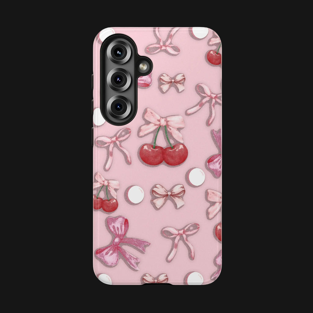 Cute Cherry & Bow Tough Phone Case