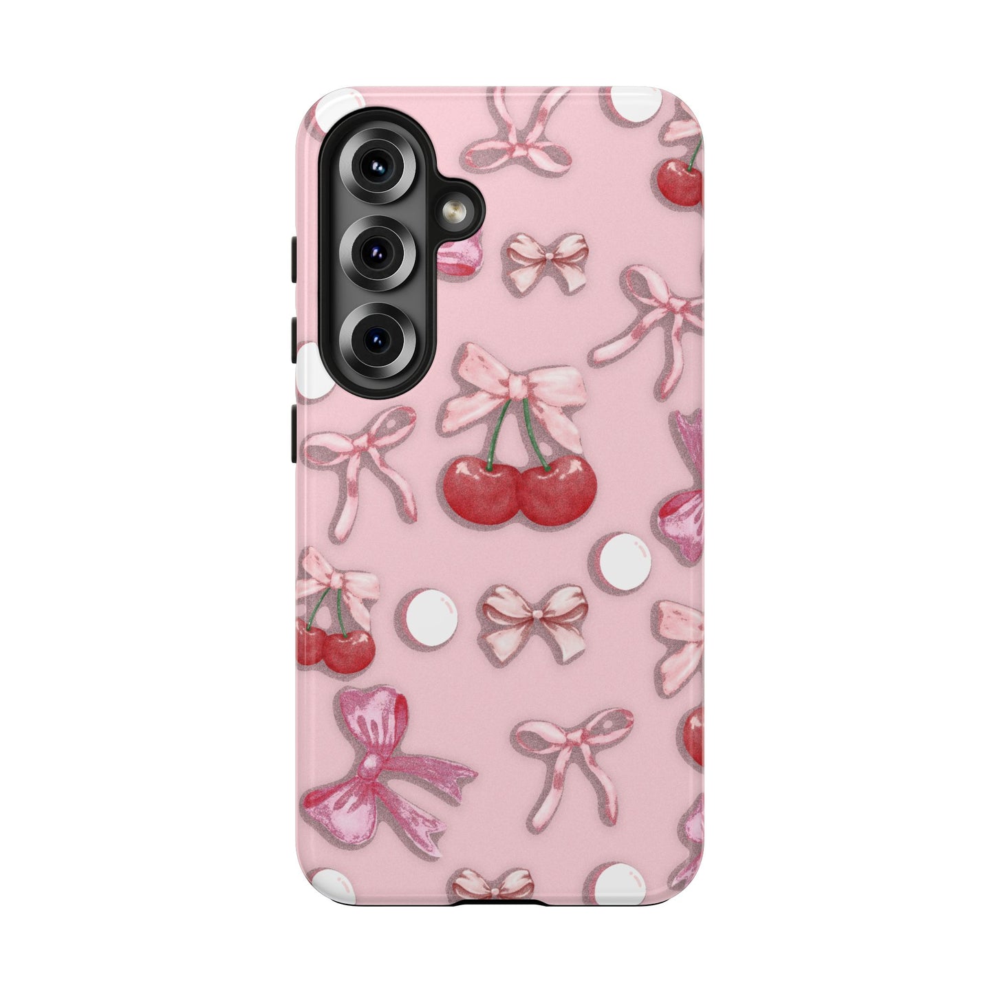 Cute Cherry & Bow Tough Phone Case