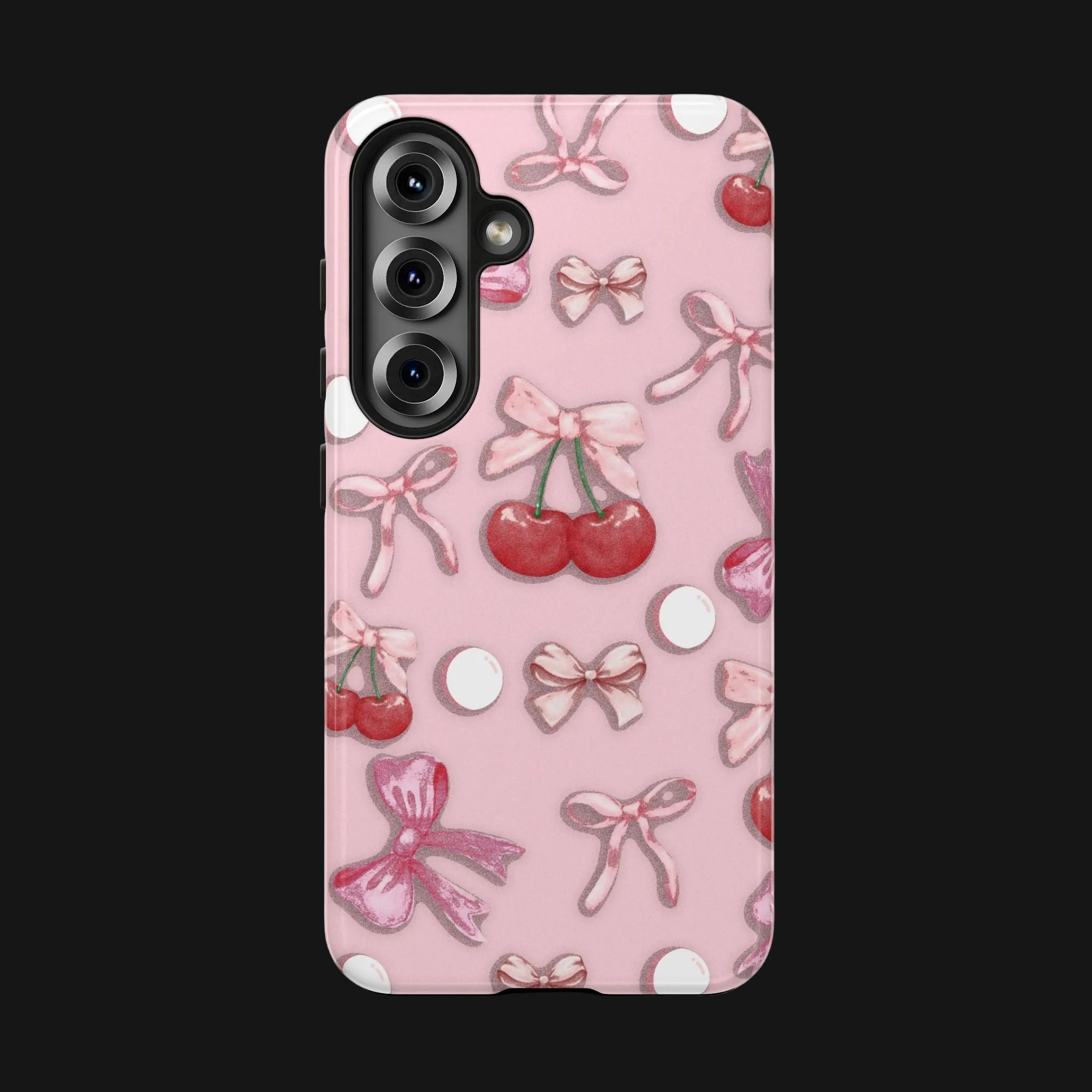 Cute Cherry & Bow Tough Phone Case