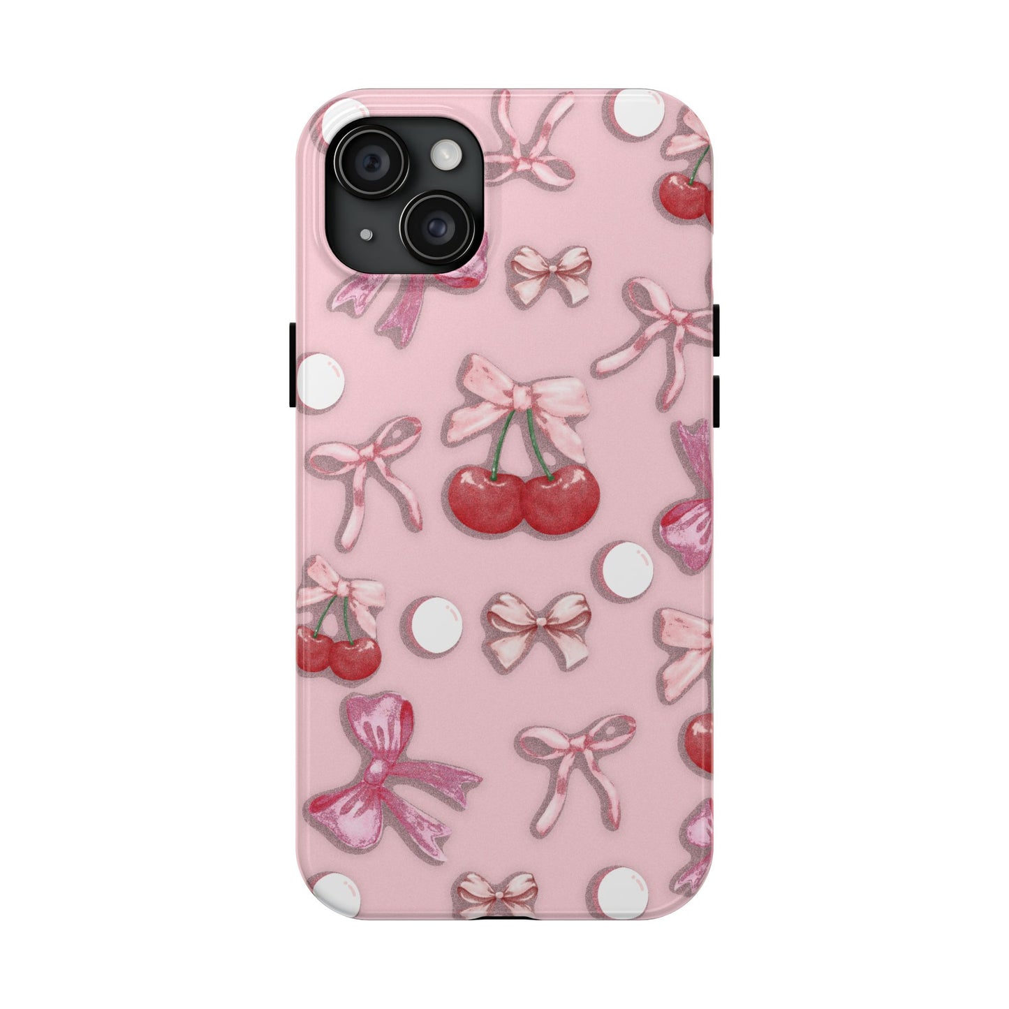 Cute Cherry & Bow Tough Phone Case