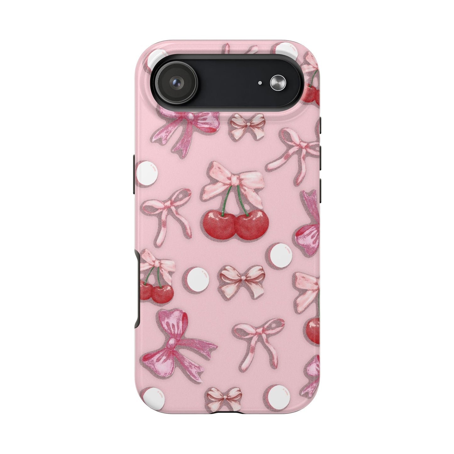 Cute Cherry & Bow Tough Phone Case