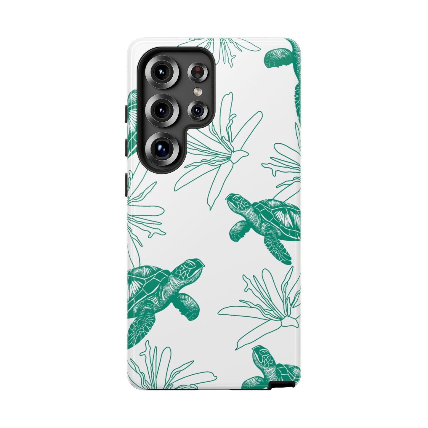 Sea Turtle Pattern Tough Phone Case — Teal Coastal Protection
