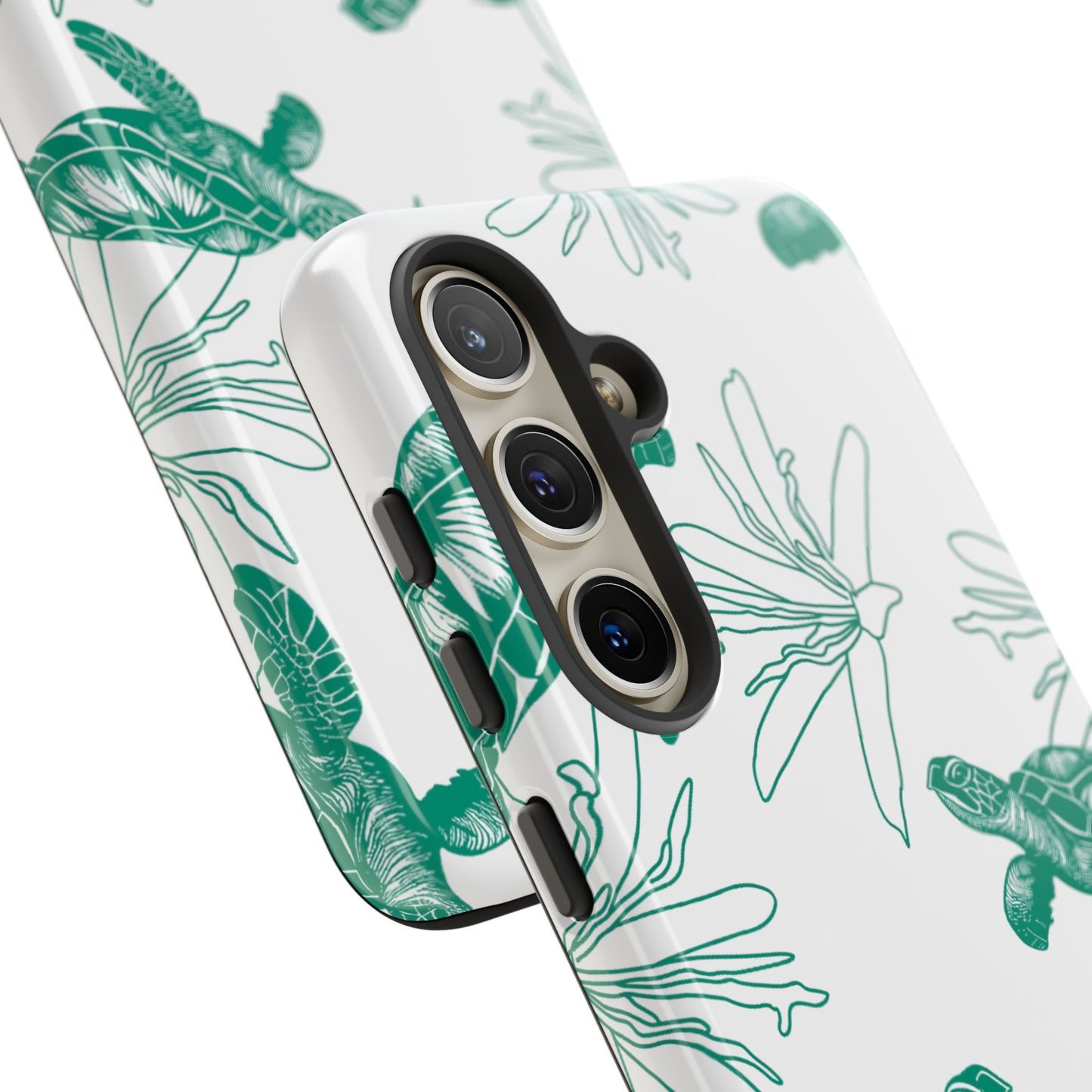 Sea Turtle Pattern Tough Phone Case — Teal Coastal Protection