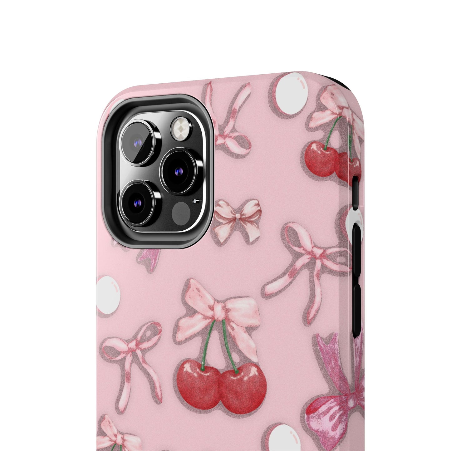 Cute Cherry & Bow Tough Phone Case