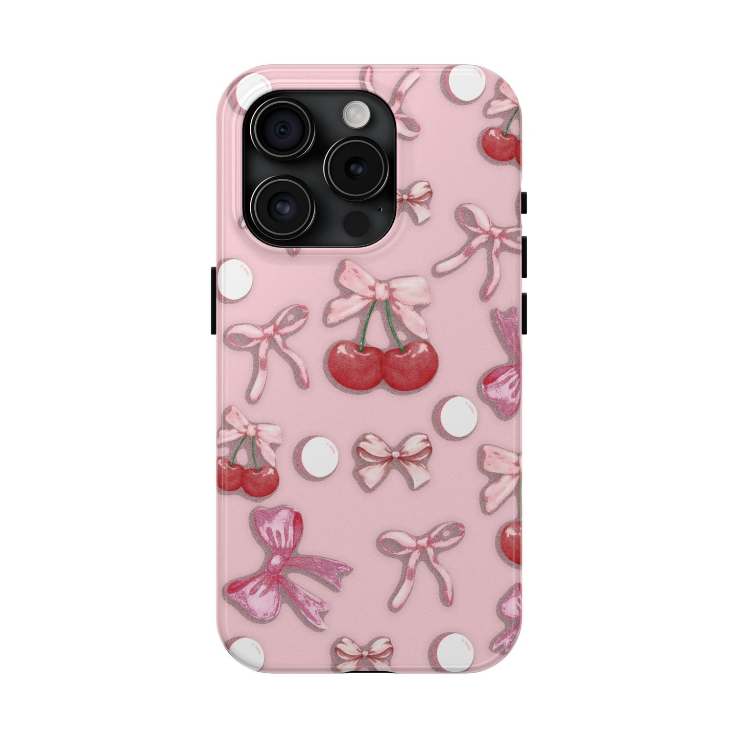 Cute Cherry & Bow Tough Phone Case