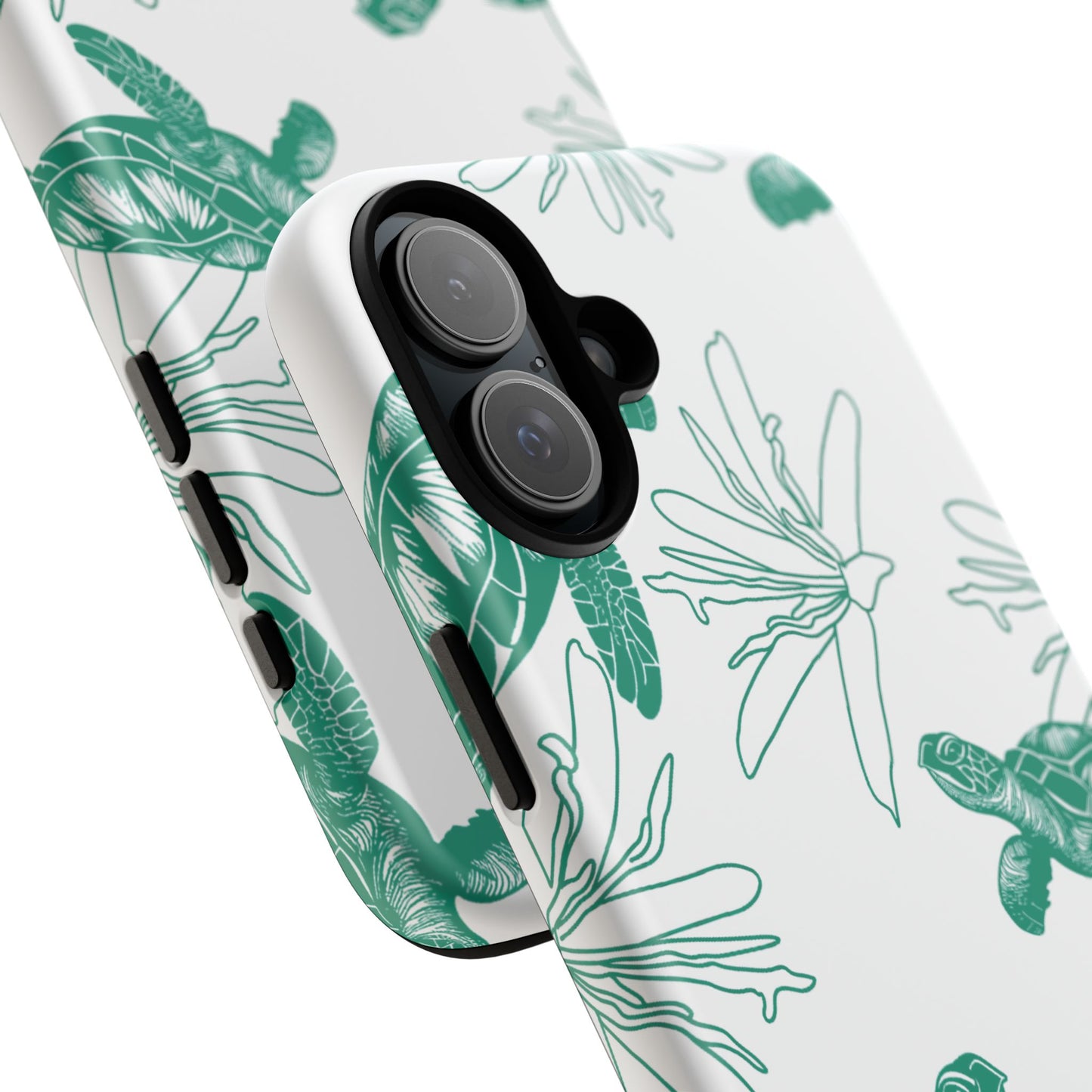 Sea Turtle Pattern Tough Phone Case — Teal Coastal Protection