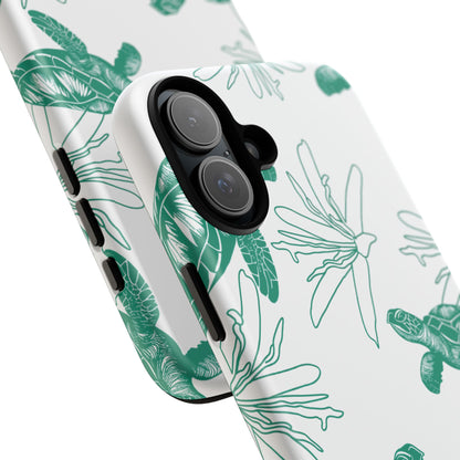 Sea Turtle Pattern Tough Phone Case — Teal Coastal Protection
