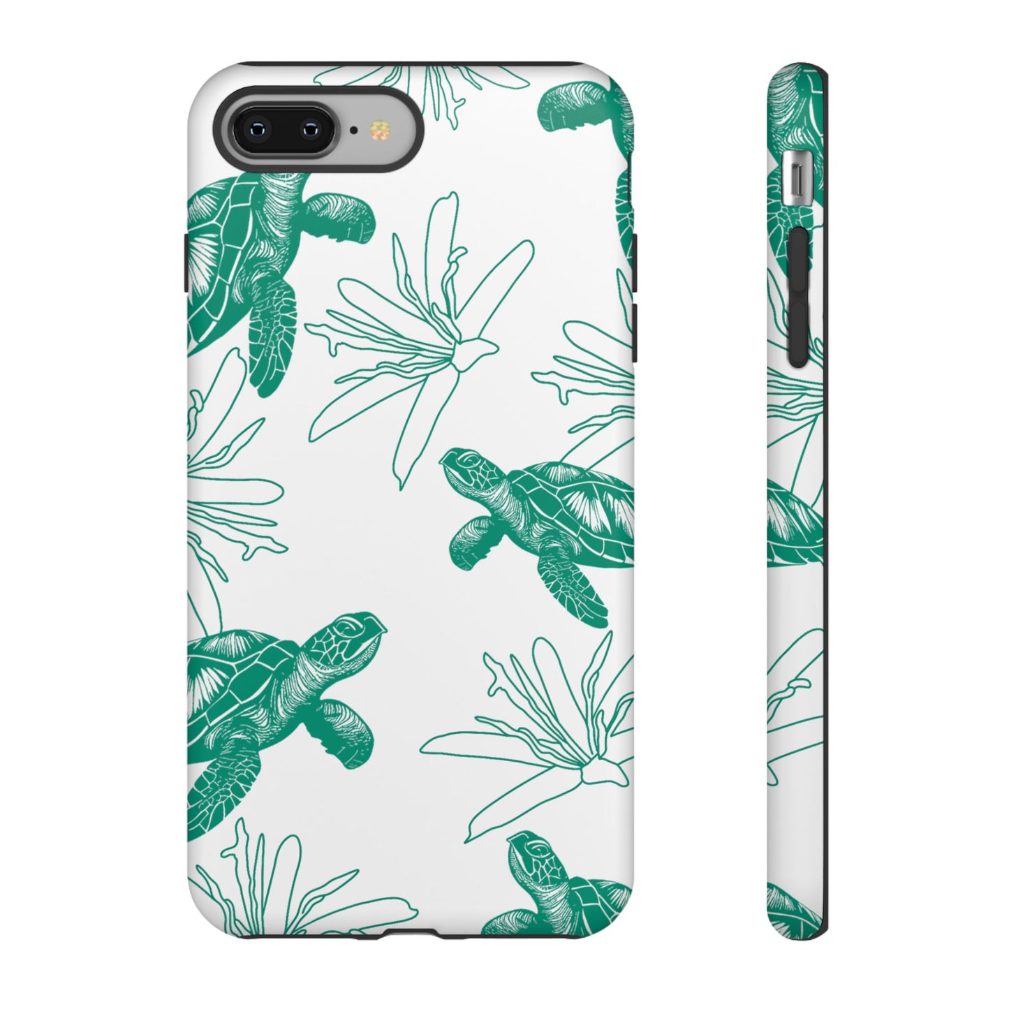 Sea Turtle Pattern Tough Phone Case — Teal Coastal Protection
