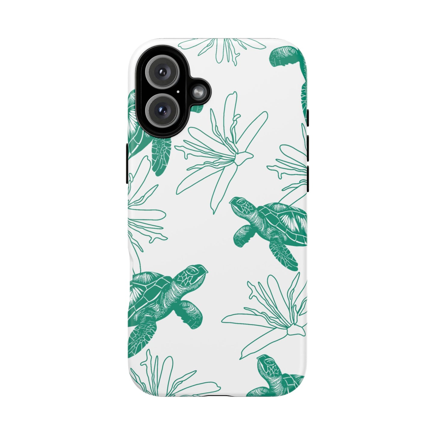 Sea Turtle Pattern Tough Phone Case — Teal Coastal Protection