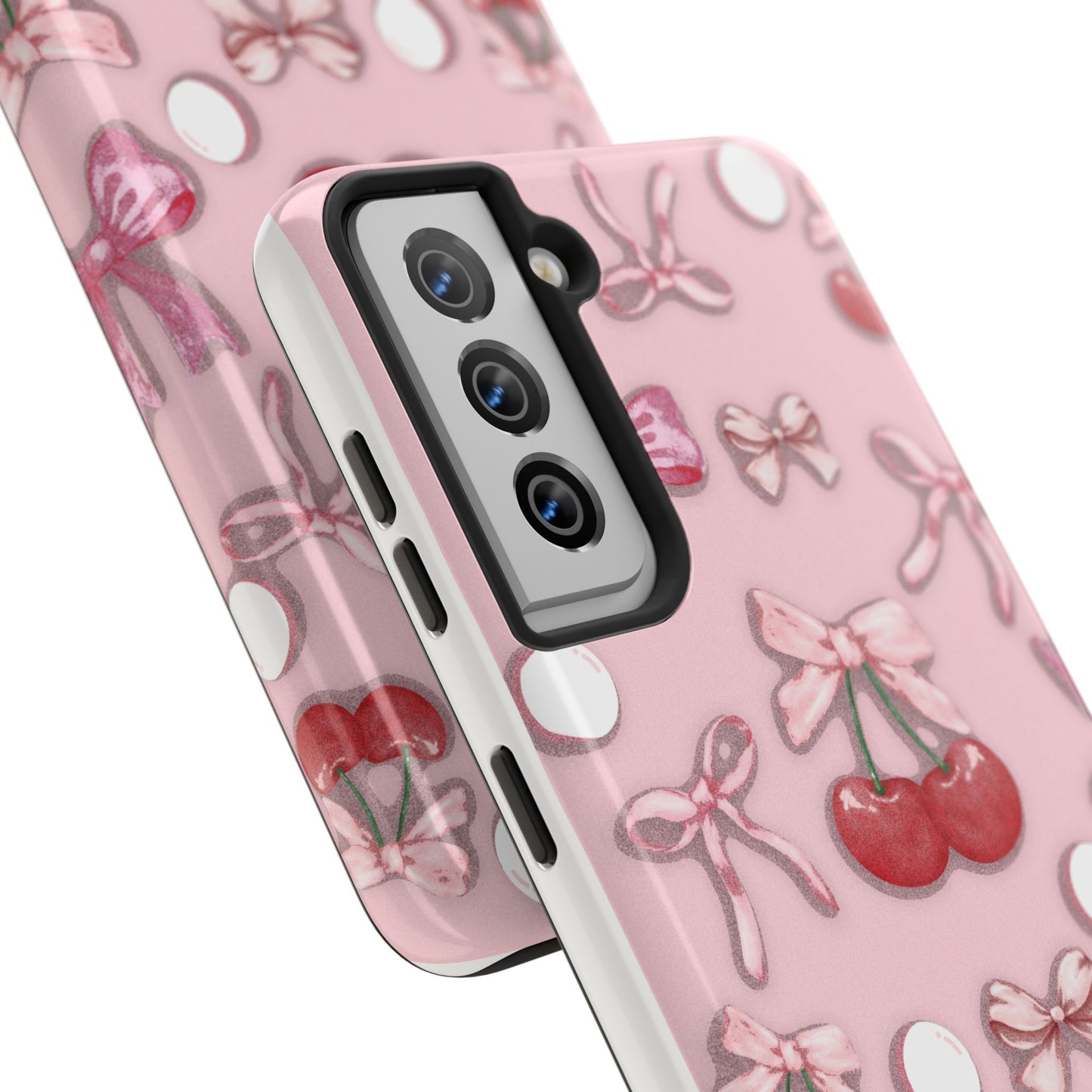 Cute Cherry & Bow Tough Phone Case