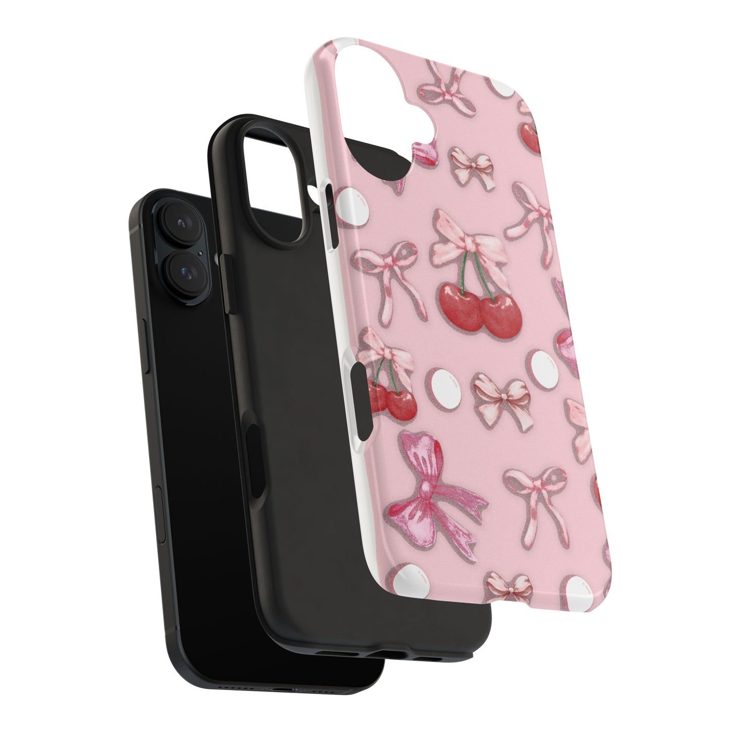 Cute Cherry & Bow Tough Phone Case