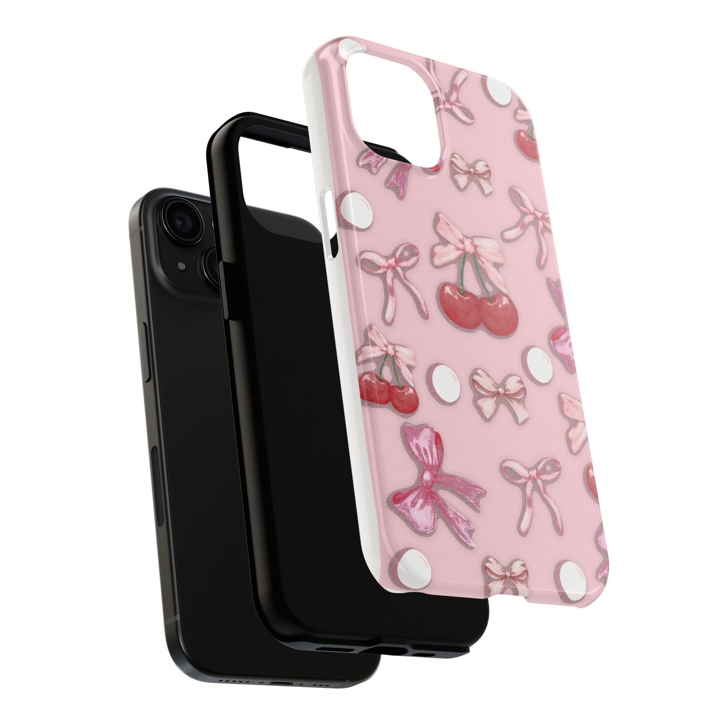 Cute Cherry & Bow Tough Phone Case