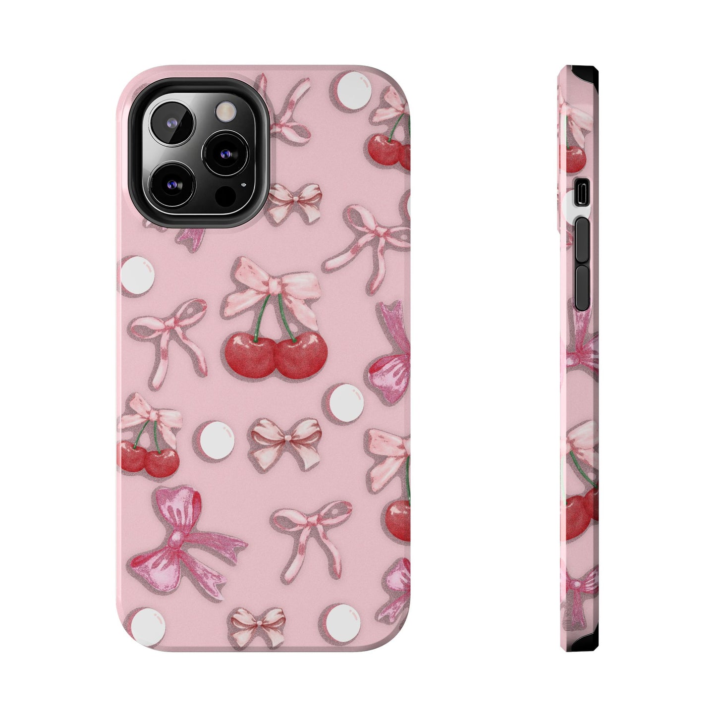 Cute Cherry & Bow Tough Phone Case