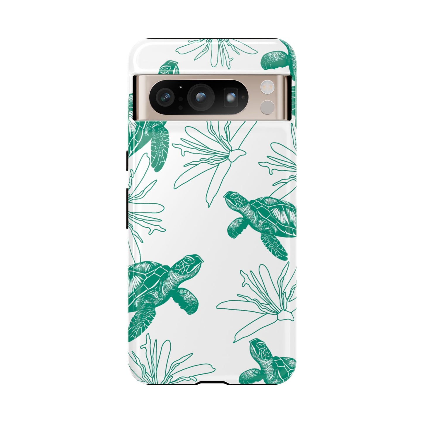 Sea Turtle Pattern Tough Phone Case — Teal Coastal Protection