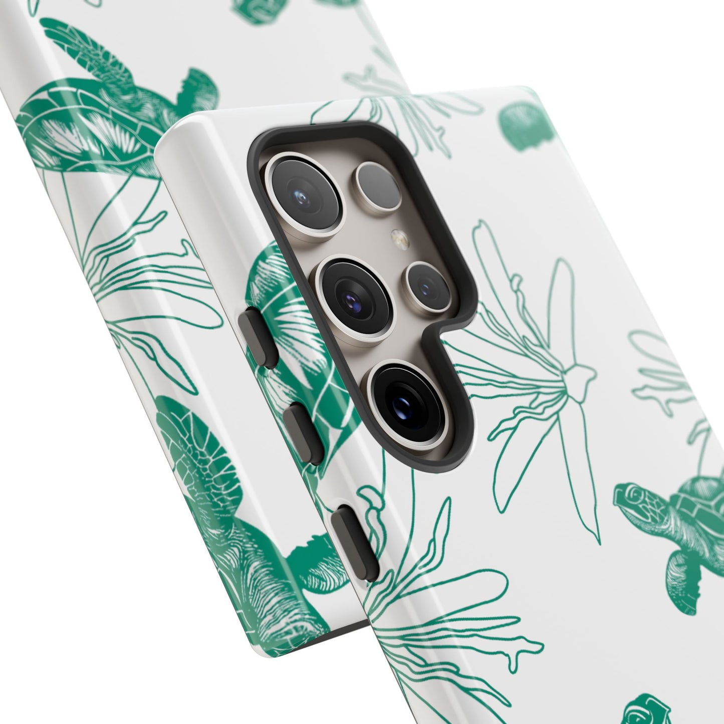 Sea Turtle Pattern Tough Phone Case — Teal Coastal Protection