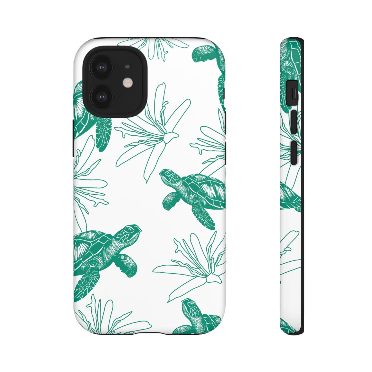 Sea Turtle Pattern Tough Phone Case — Teal Coastal Protection