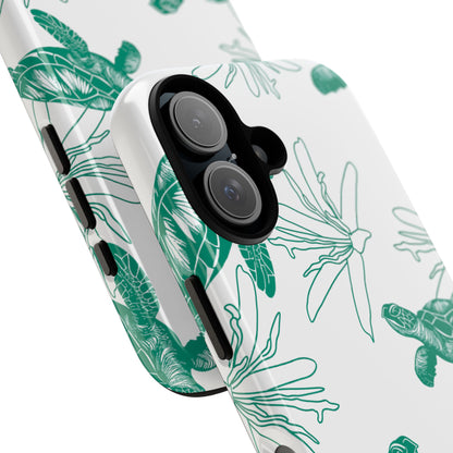 Sea Turtle Pattern Tough Phone Case — Teal Coastal Protection