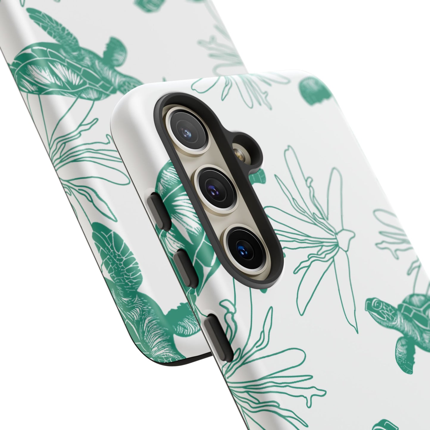 Sea Turtle Pattern Tough Phone Case — Teal Coastal Protection