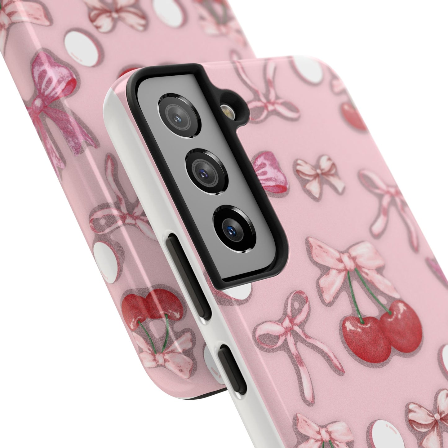 Cute Cherry & Bow Tough Phone Case