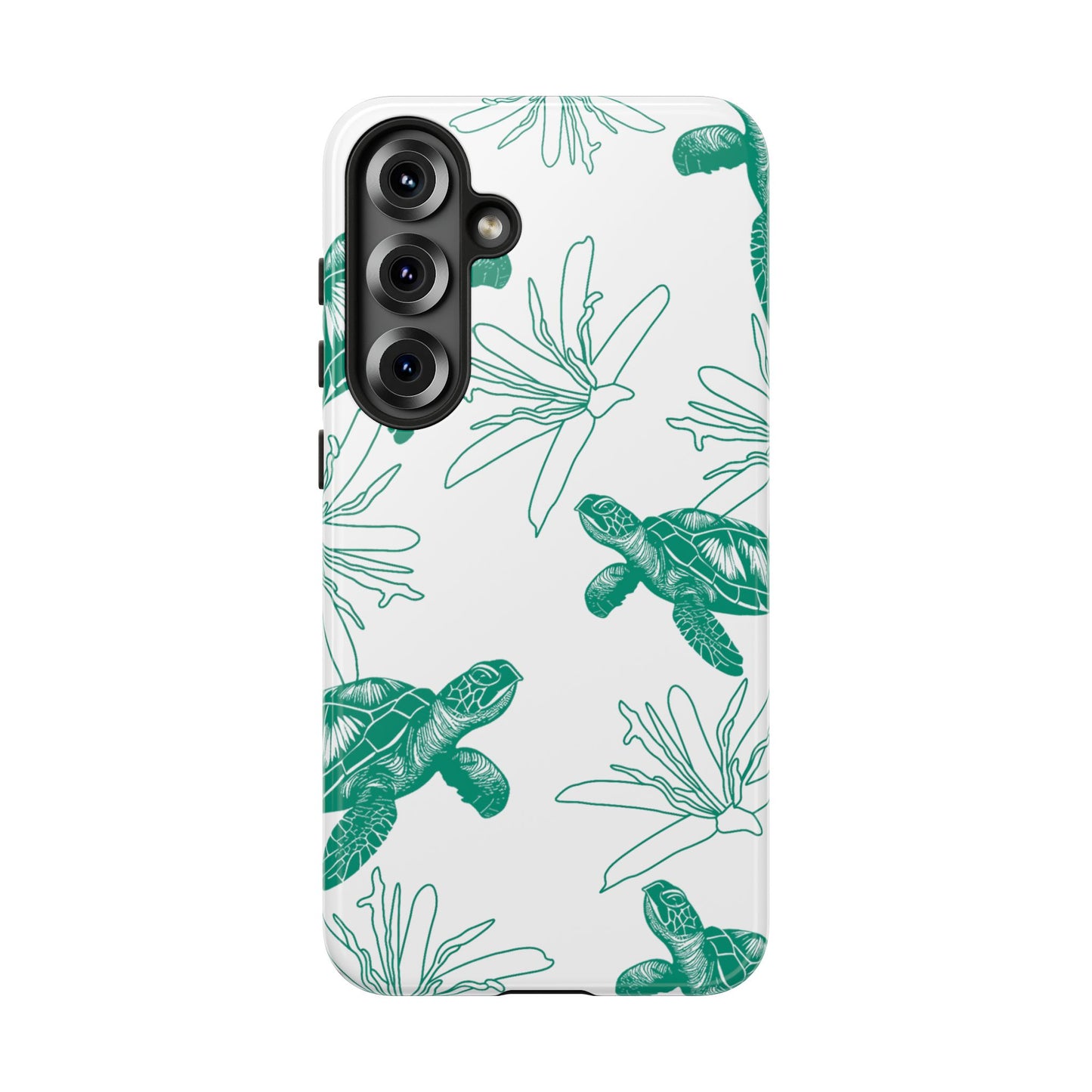 Sea Turtle Pattern Tough Phone Case — Teal Coastal Protection