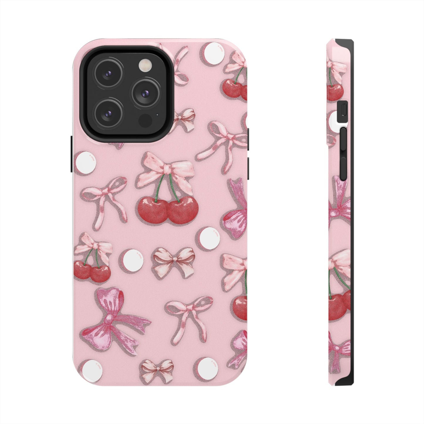 Cute Cherry & Bow Tough Phone Case