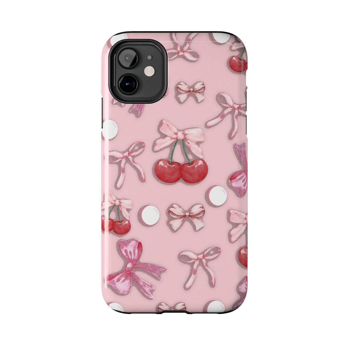 Cute Cherry & Bow Tough Phone Case