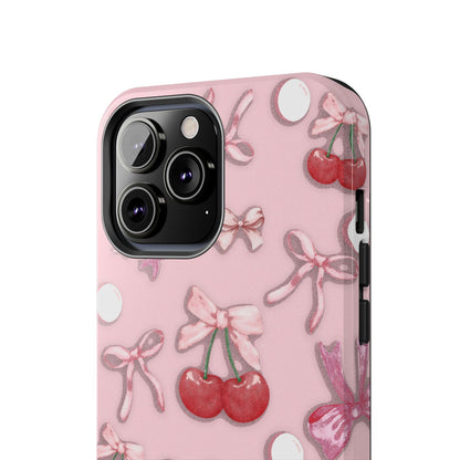 Cute Cherry & Bow Tough Phone Case