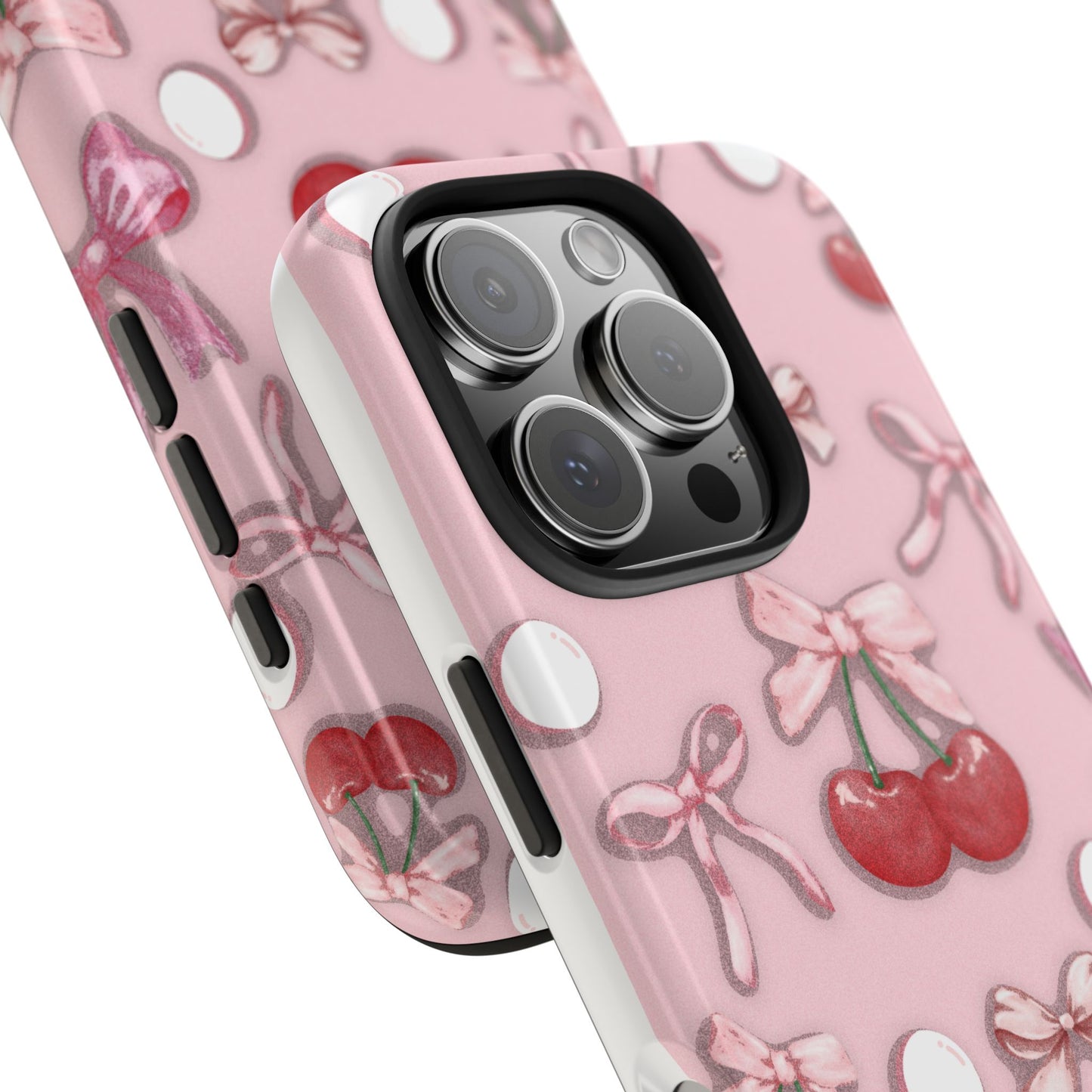Cute Cherry & Bow Tough Phone Case