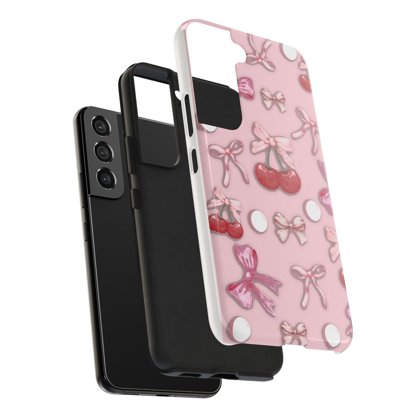 Cute Cherry & Bow Tough Phone Case