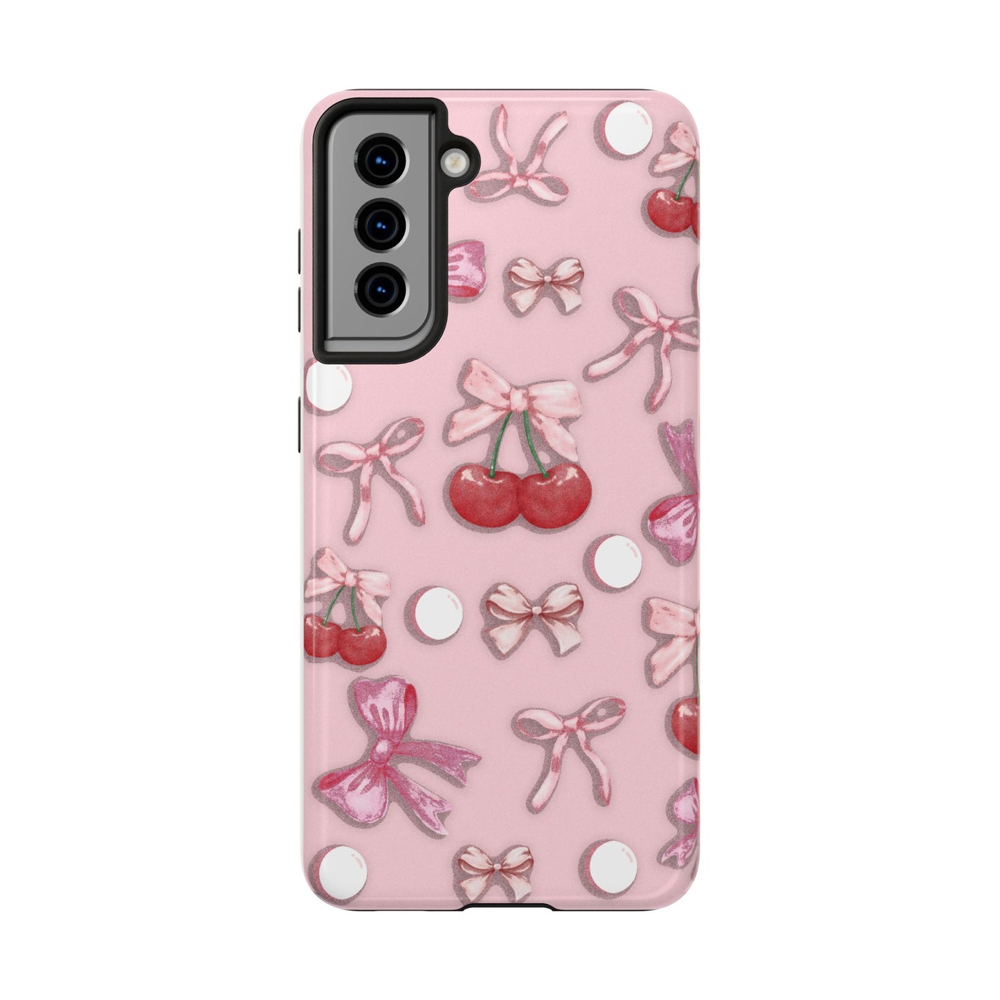Cute Cherry & Bow Tough Phone Case