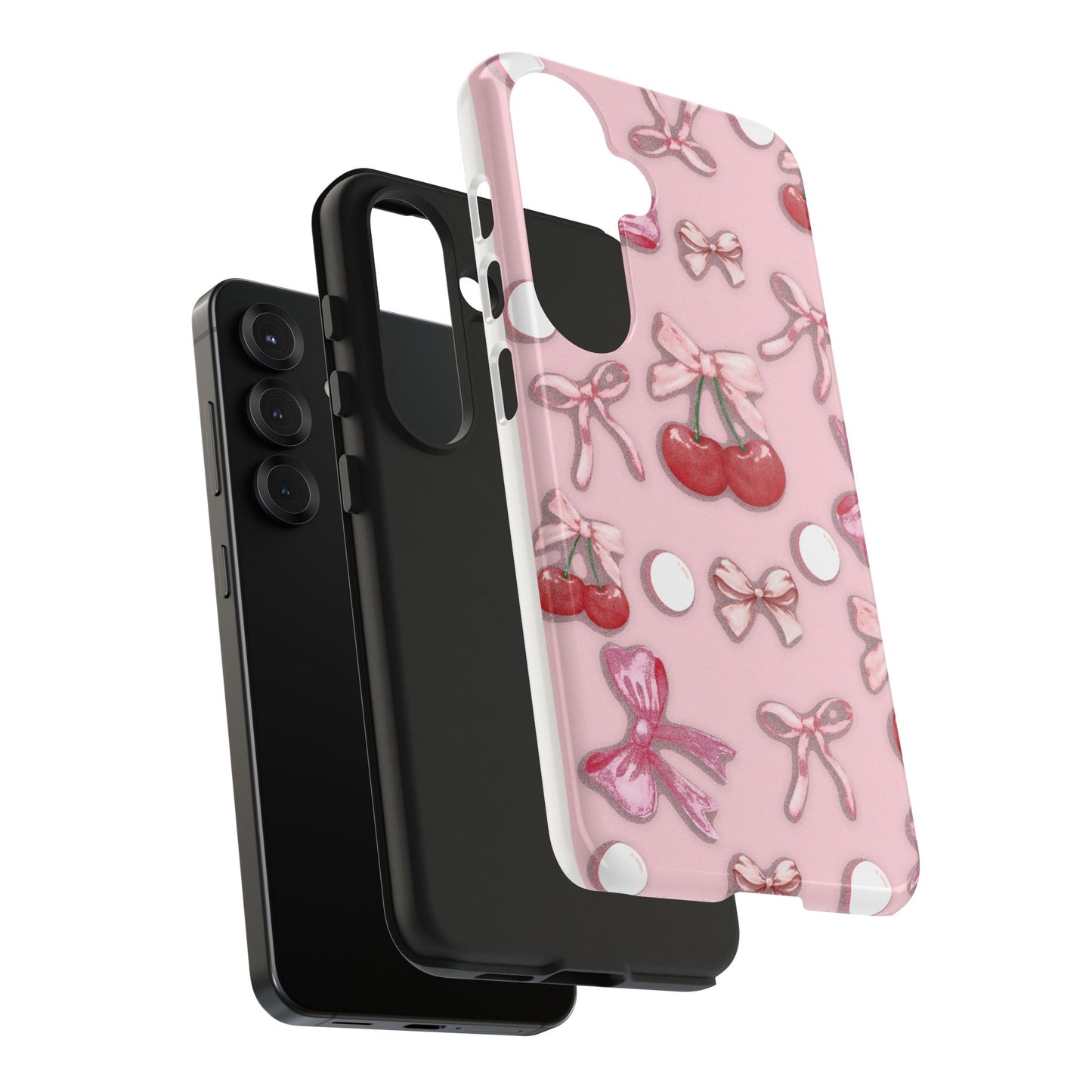 Cute Cherry & Bow Tough Phone Case
