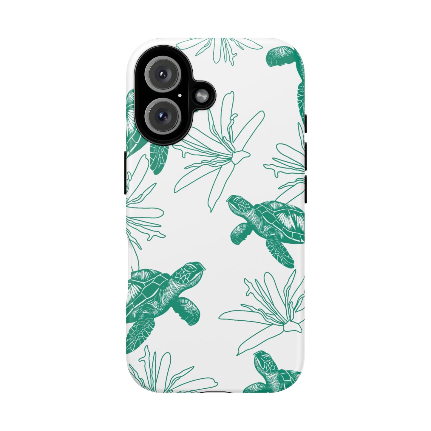 Sea Turtle Pattern Tough Phone Case — Teal Coastal Protection