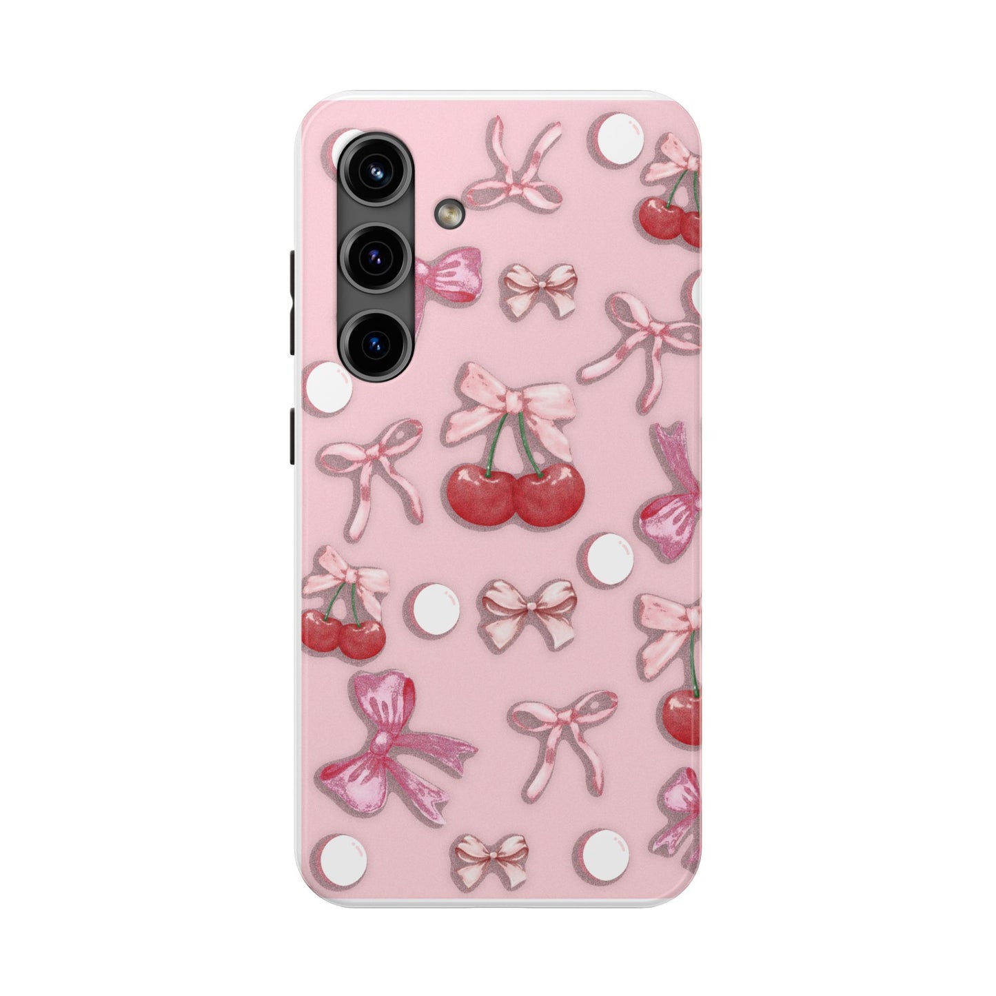 Cute Cherry & Bow Tough Phone Case