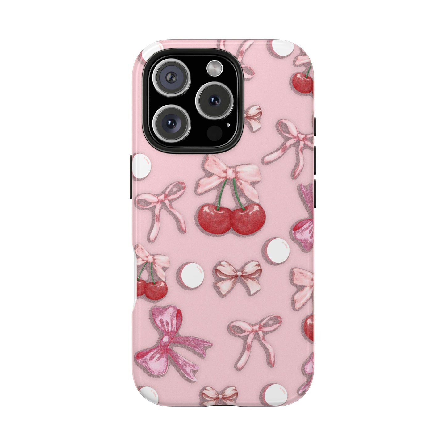 Cute Cherry & Bow Tough Phone Case